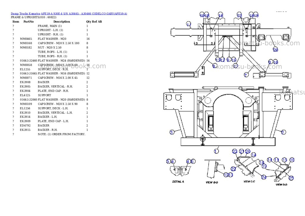 Komatsu afe59-a 930e-4 s/n a30465 - a30466 codelco gaby Parts catalog cover Page 5 Komatsu afe59-a 930e-4 s/n a30465 - a30466 codelco gaby Parts catalog cover Page 5