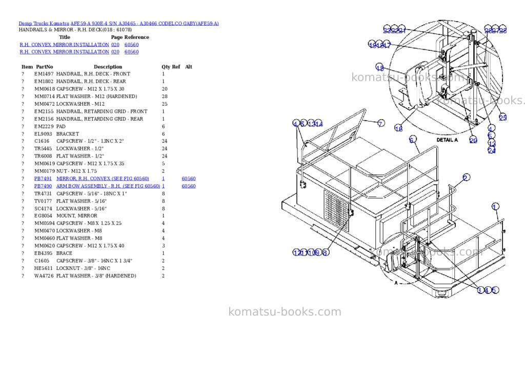 Komatsu afe59-a 930e-4 s/n a30465 - a30466 codelco gaby Parts catalog cover Page 9 Komatsu afe59-a 930e-4 s/n a30465 - a30466 codelco gaby Parts catalog cover Page 9