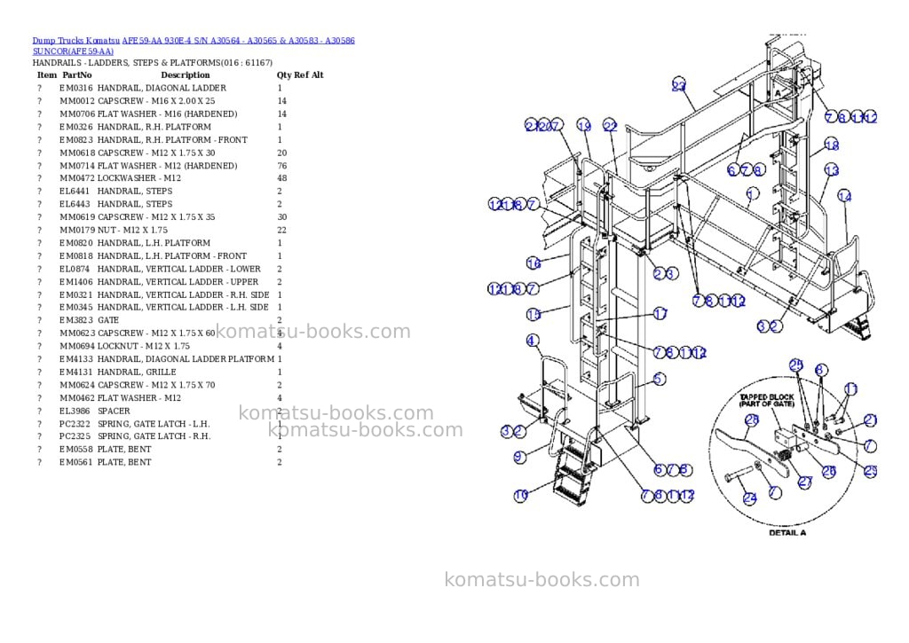 Komatsu afe59-aa 930e-4 s/n a30564 - a30565 & a30583 - a30586 suncor Parts catalog cover Page 8 Komatsu afe59-aa 930e-4 s/n a30564 - a30565 & a30583 - a30586 suncor Parts catalog cover Page 8