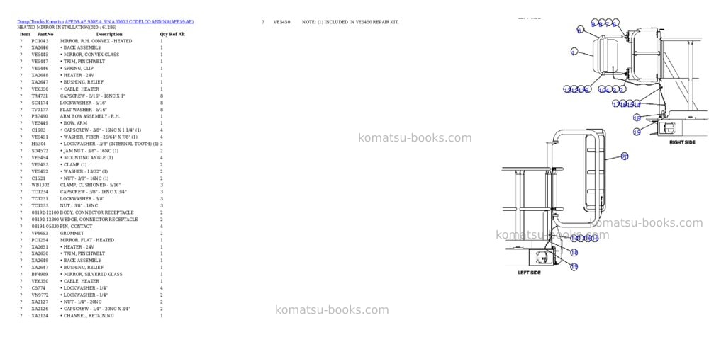 Komatsu afe59-af 930e-4 s/n a30603 codelco andina Parts catalog cover Page 10