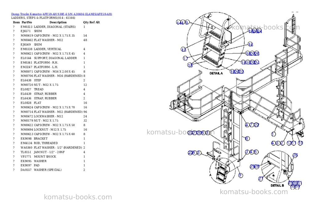 Komatsu afe59-ah 930e-4 s/n a30604 glamis Parts catalog cover Page 7 Komatsu afe59-ah 930e-4 s/n a30604 glamis Parts catalog cover Page 7