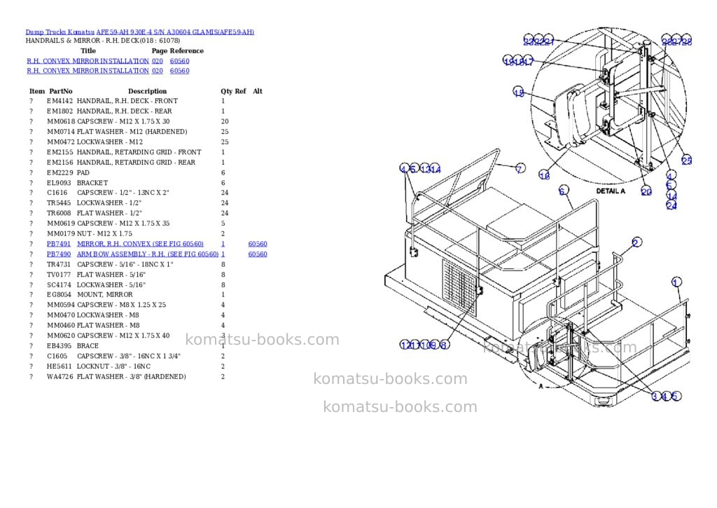 Komatsu afe59-ah 930e-4 s/n a30604 glamis Parts catalog cover Page 9 Komatsu afe59-ah 930e-4 s/n a30604 glamis Parts catalog cover Page 9