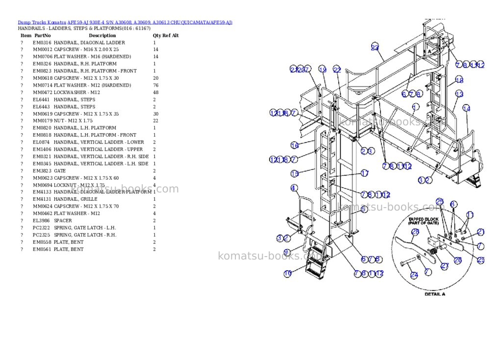 Komatsu afe59-aj 930e-4 s/n a30608, a30609, a30613 chuquicamata Parts catalog cover Page 8 Komatsu afe59-aj 930e-4 s/n a30608, a30609, a30613 chuquicamata Parts catalog cover Page 8