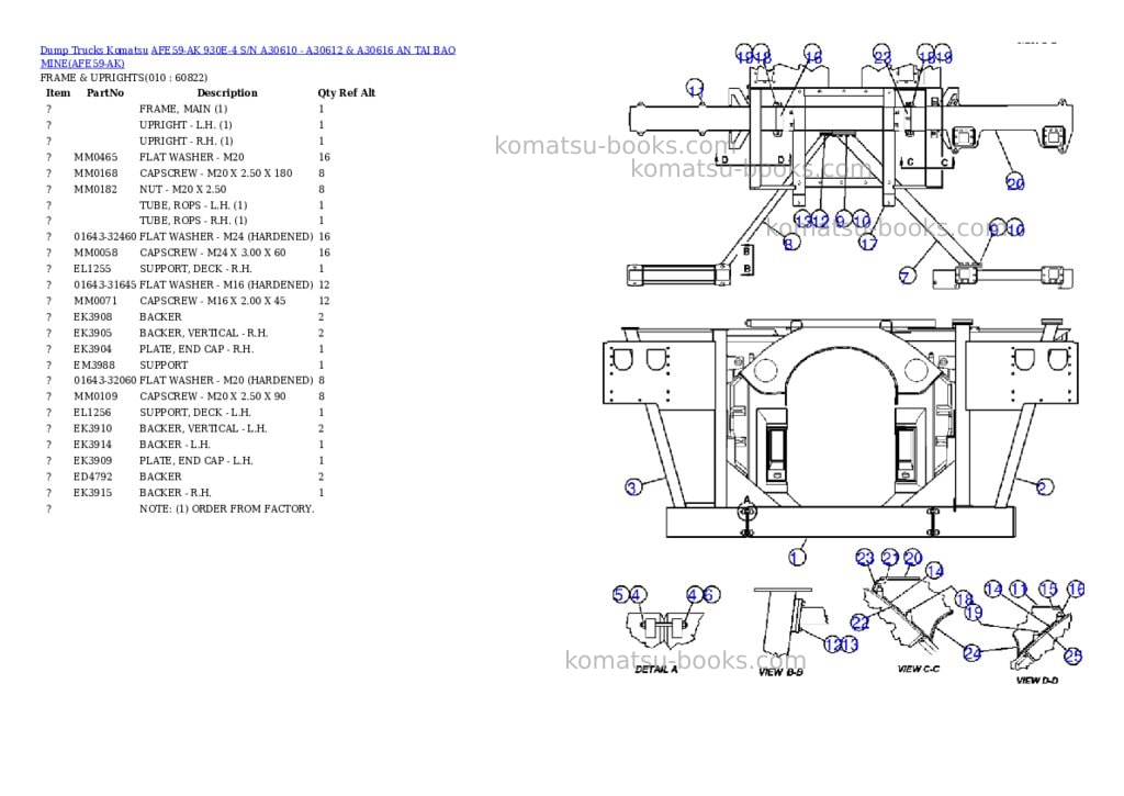 Komatsu afe59-ak 930e-4 s/n a30610 - a30612 & a30616 an tai bao mine Parts catalog cover Page 5 Komatsu afe59-ak 930e-4 s/n a30610 - a30612 & a30616 an tai bao mine Parts catalog cover Page 5