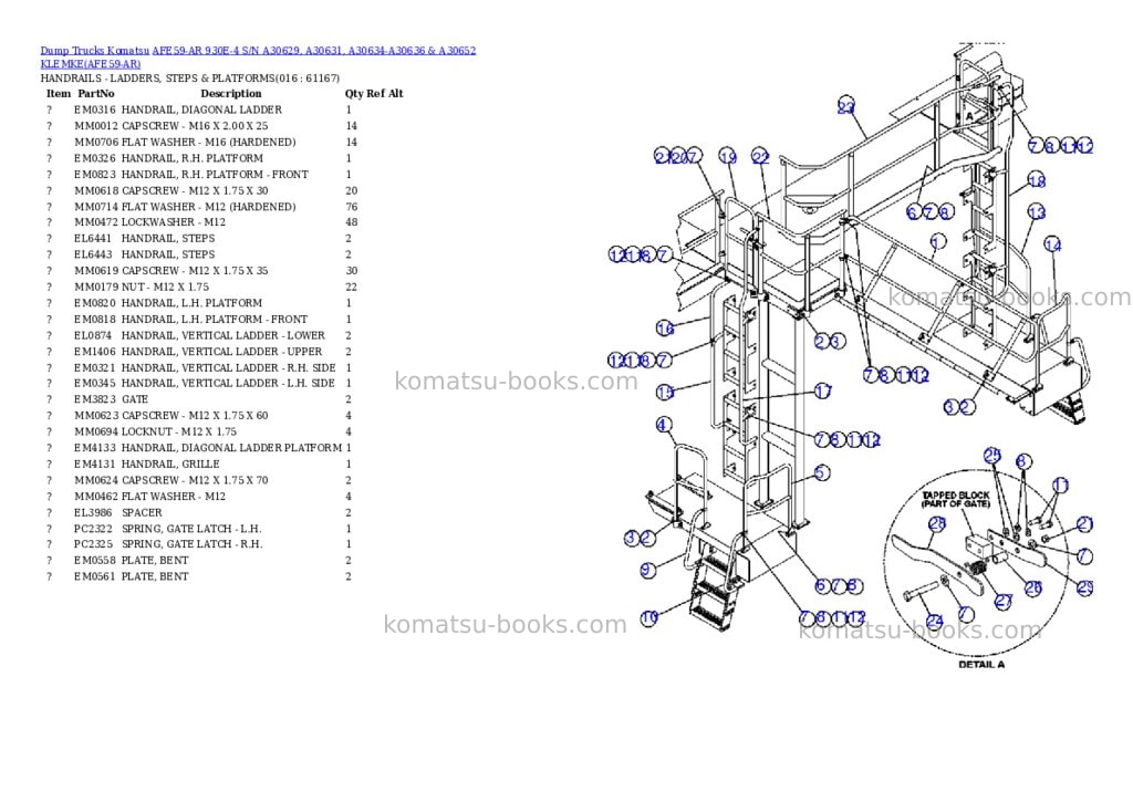Komatsu afe59-ar 930e-4 s/n a30629, a30631, a30634-a30636 & a30652 klemke Parts catalog cover Page 8 Komatsu afe59-ar 930e-4 s/n a30629, a30631, a30634-a30636 & a30652 klemke Parts catalog cover Page 8