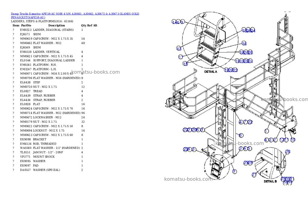 Komatsu afe59-au 930e-4 Parts catalog cover Page 15