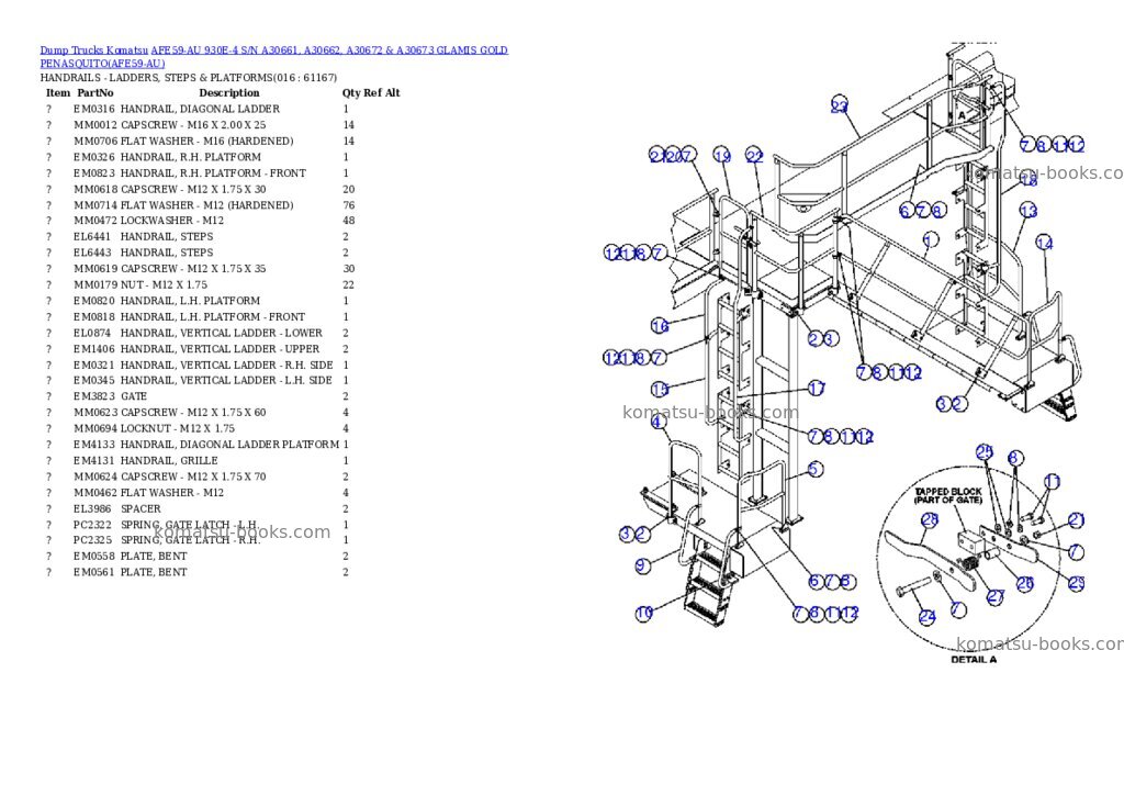 Komatsu afe59-au 930e-4 Parts catalog cover Page 16
