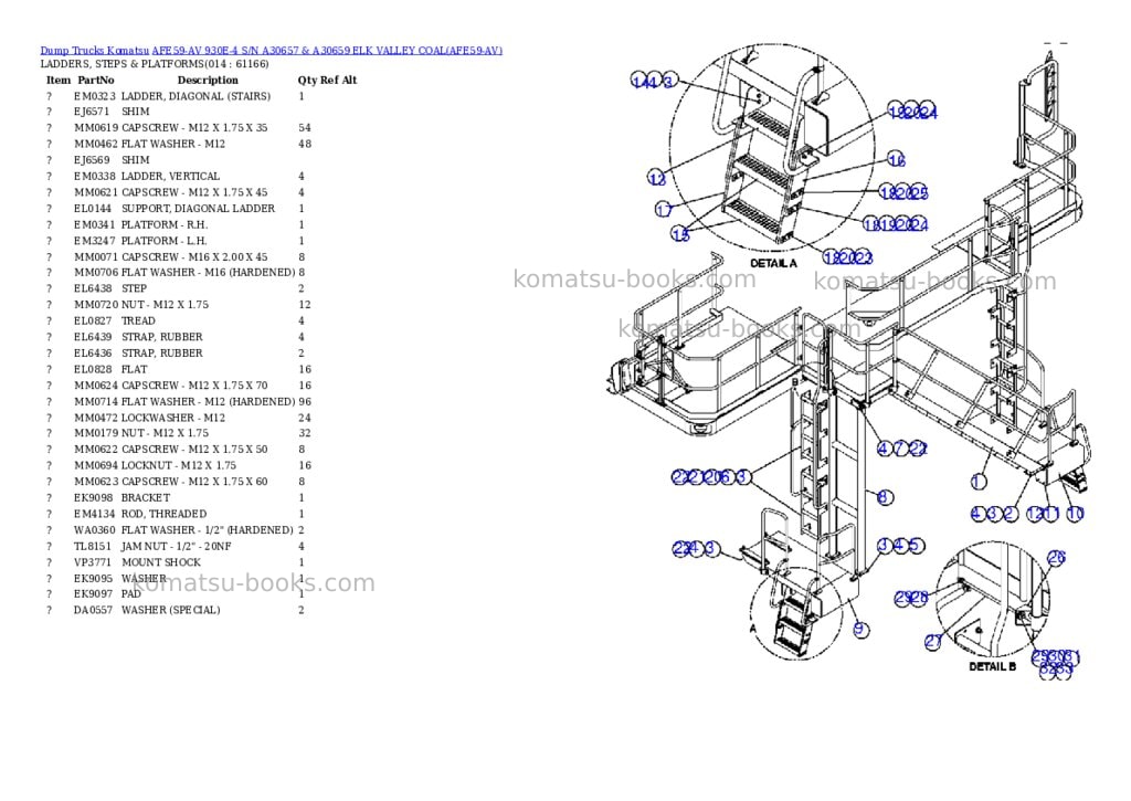 Komatsu afe59-av 930e-4 s/n a30657 & a30659 elk valley coal Parts catalog cover Page 7 Komatsu afe59-av 930e-4 s/n a30657 & a30659 elk valley coal Parts catalog cover Page 7