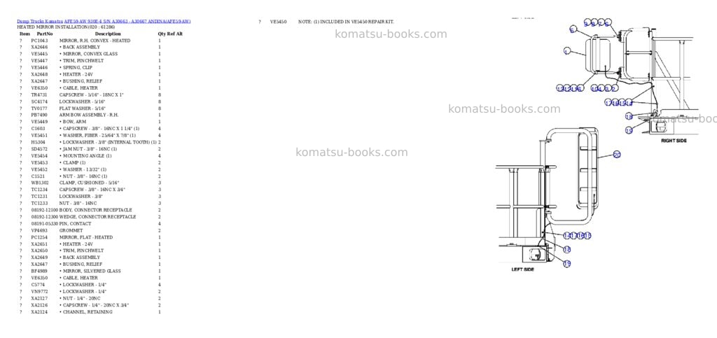 Komatsu afe59-aw 930e-4 s/n a30663 - a30667 andina Parts catalog cover Page 10 Komatsu afe59-aw 930e-4 s/n a30663 - a30667 andina Parts catalog cover Page 10