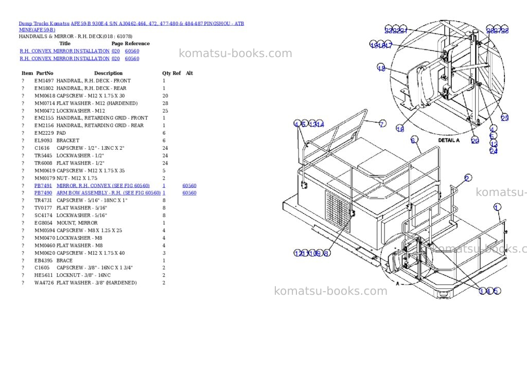 Komatsu afe59-b 930e-4 s/n a30462-464, 472, 477-480 & 484-487 pingshou - atb mine Parts catalog cover Page 9 Komatsu afe59-b 930e-4 s/n a30462-464, 472, 477-480 & 484-487 pingshou - atb mine Parts catalog cover Page 9