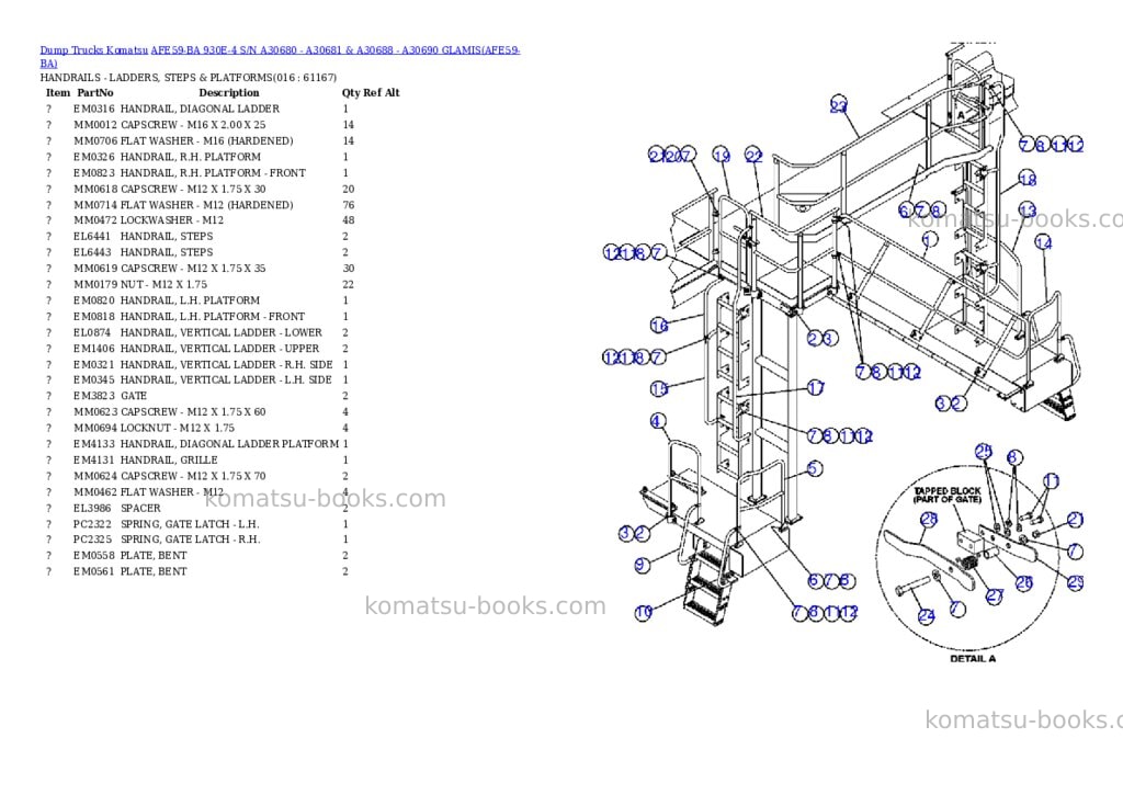 Komatsu afe59-ba 930e-4 s/n a30680 - a30681 & a30688 - a30690 glamis Parts catalog cover Page 8 Komatsu afe59-ba 930e-4 s/n a30680 - a30681 & a30688 - a30690 glamis Parts catalog cover Page 8