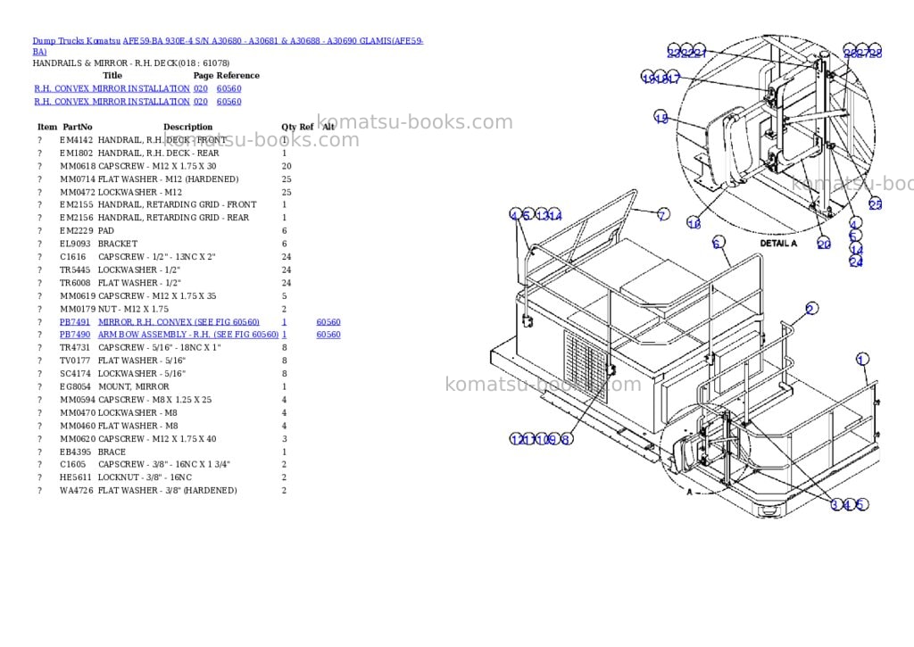 Komatsu afe59-ba 930e-4 s/n a30680 - a30681 & a30688 - a30690 glamis Parts catalog cover Page 9 Komatsu afe59-ba 930e-4 s/n a30680 - a30681 & a30688 - a30690 glamis Parts catalog cover Page 9