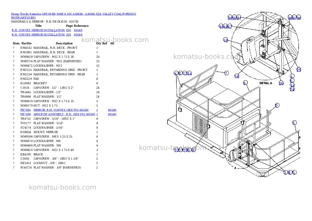 Komatsu afe59-bd 930e-4 s/n a30684 - a30685 elk valley coal/fording river Parts catalog cover Page 9 Komatsu afe59-bd 930e-4 s/n a30684 - a30685 elk valley coal/fording river Parts catalog cover Page 9