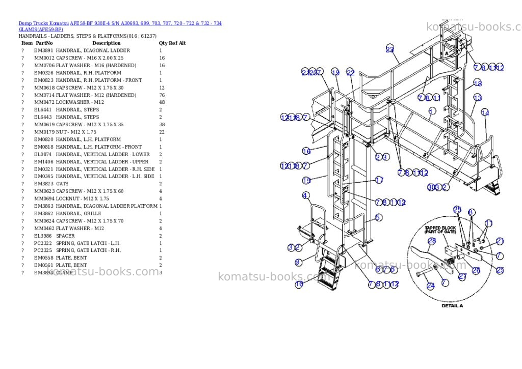 Komatsu afe59-bf 930e-4 s/n a30693, 699, 703, 707, 720 - 722 & 732 - 734 glamis Parts catalog cover Page 8 Komatsu afe59-bf 930e-4 s/n a30693, 699, 703, 707, 720 - 722 & 732 - 734 glamis Parts catalog cover Page 8