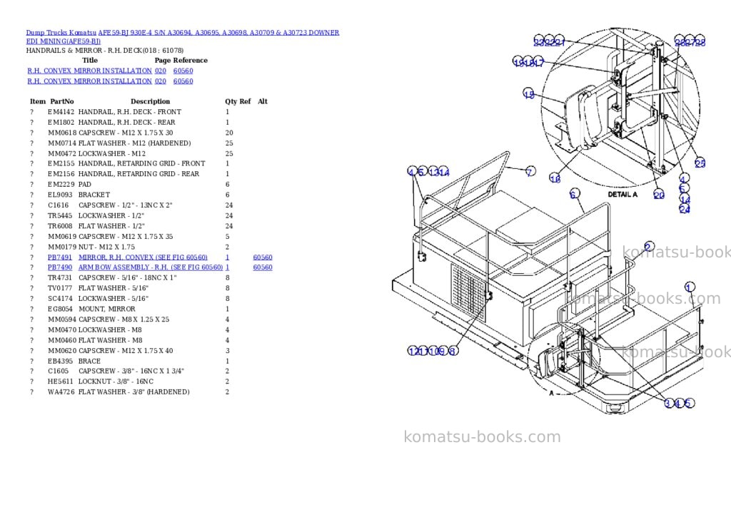 Komatsu afe59-bj 930e-4 s/n a30694, a30695, a30698, a30709 & a30723 downer edi mining Parts catalog cover Page 9 Komatsu afe59-bj 930e-4 s/n a30694, a30695, a30698, a30709 & a30723 downer edi mining Parts catalog cover Page 9