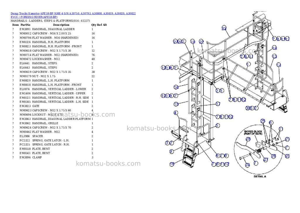 Komatsu afe59-bp 930e-4 s/n a30750, a30793, a30808, a30819, a30820, a30822 evcc / fording river Parts catalog cover Page 8 Komatsu afe59-bp 930e-4 s/n a30750, a30793, a30808, a30819, a30820, a30822 evcc / fording river Parts catalog cover Page 8