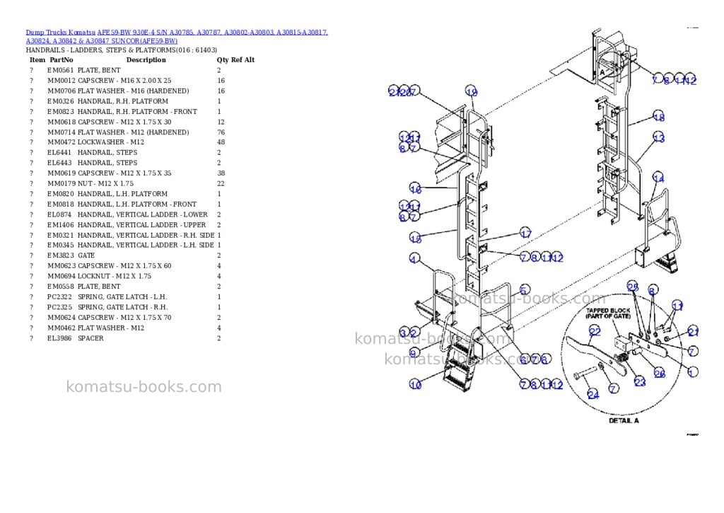 Komatsu afe59-bw 930e-4 s/n a30785, a30787, a30802-a30803, a30815-a30817, a30824, a30842 & a30847 suncor Parts catalog cover Page 8 Komatsu afe59-bw 930e-4 s/n a30785, a30787, a30802-a30803, a30815-a30817, a30824, a30842 & a30847 suncor Parts catalog cover Page 8