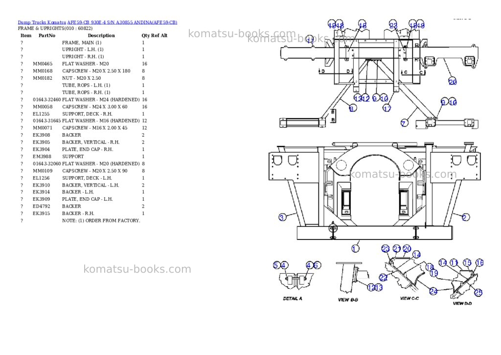 Komatsu afe59-cb 930e-4 s/n a30855 andina Parts catalog cover Page 5 Komatsu afe59-cb 930e-4 s/n a30855 andina Parts catalog cover Page 5