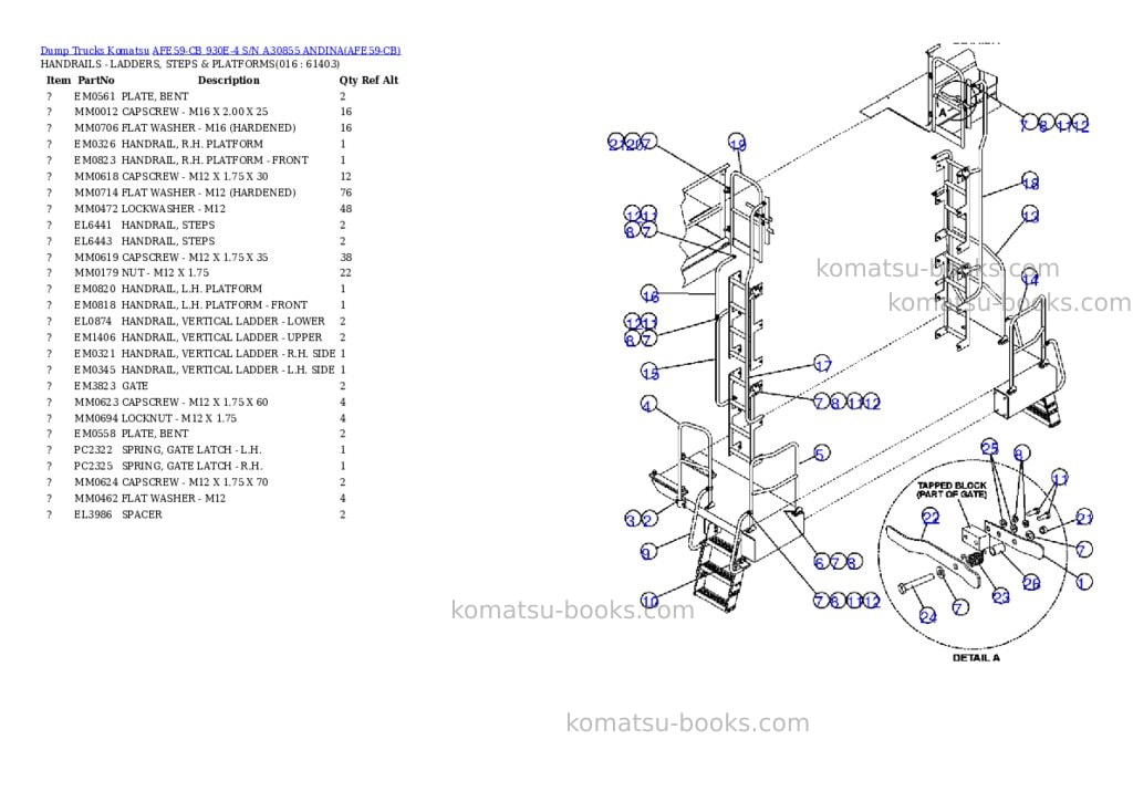 Komatsu afe59-cb 930e-4 s/n a30855 andina Parts catalog cover Page 8 Komatsu afe59-cb 930e-4 s/n a30855 andina Parts catalog cover Page 8
