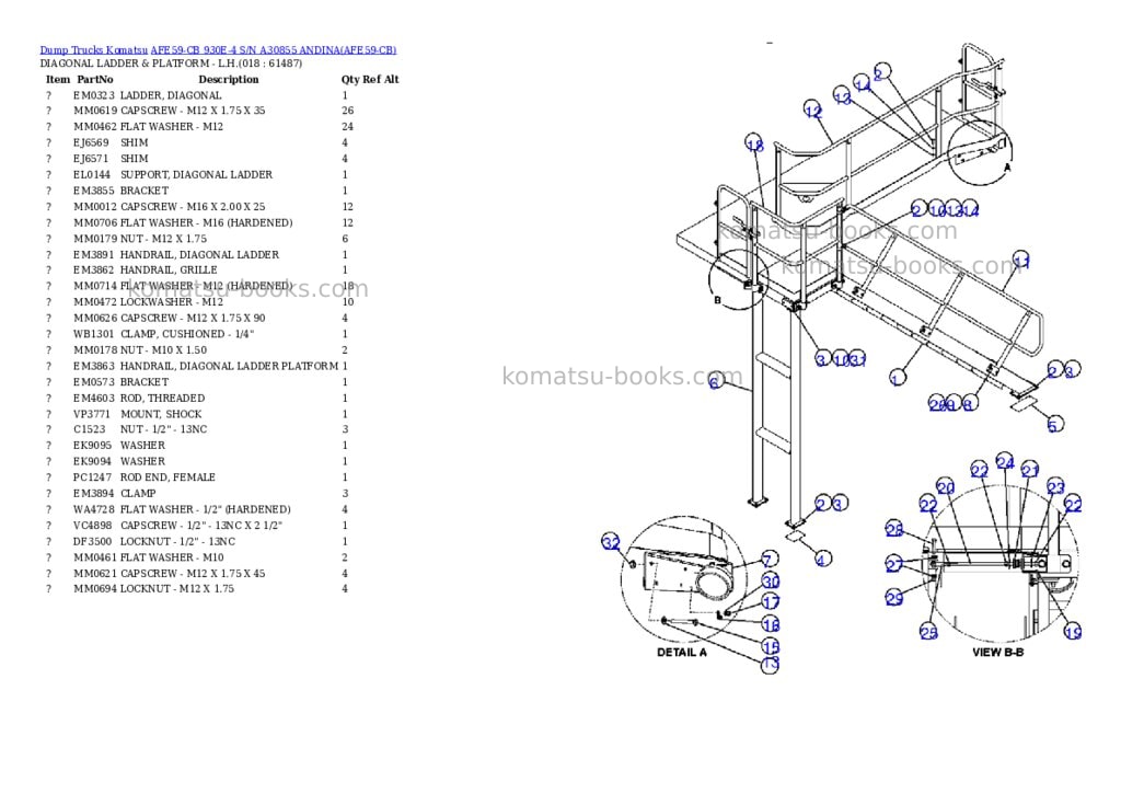 Komatsu afe59-cb 930e-4 s/n a30855 andina Parts catalog cover Page 9 Komatsu afe59-cb 930e-4 s/n a30855 andina Parts catalog cover Page 9