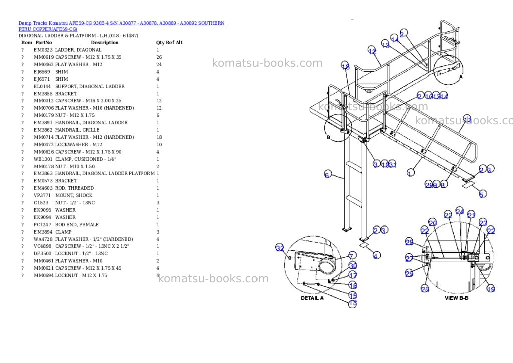 Komatsu afe59-cg 930e-4 s/n a30877 - a30878, a30889 - a30892 southern peru copper Parts catalog cover Page 9 Komatsu afe59-cg 930e-4 s/n a30877 - a30878, a30889 - a30892 southern peru copper Parts catalog cover Page 9