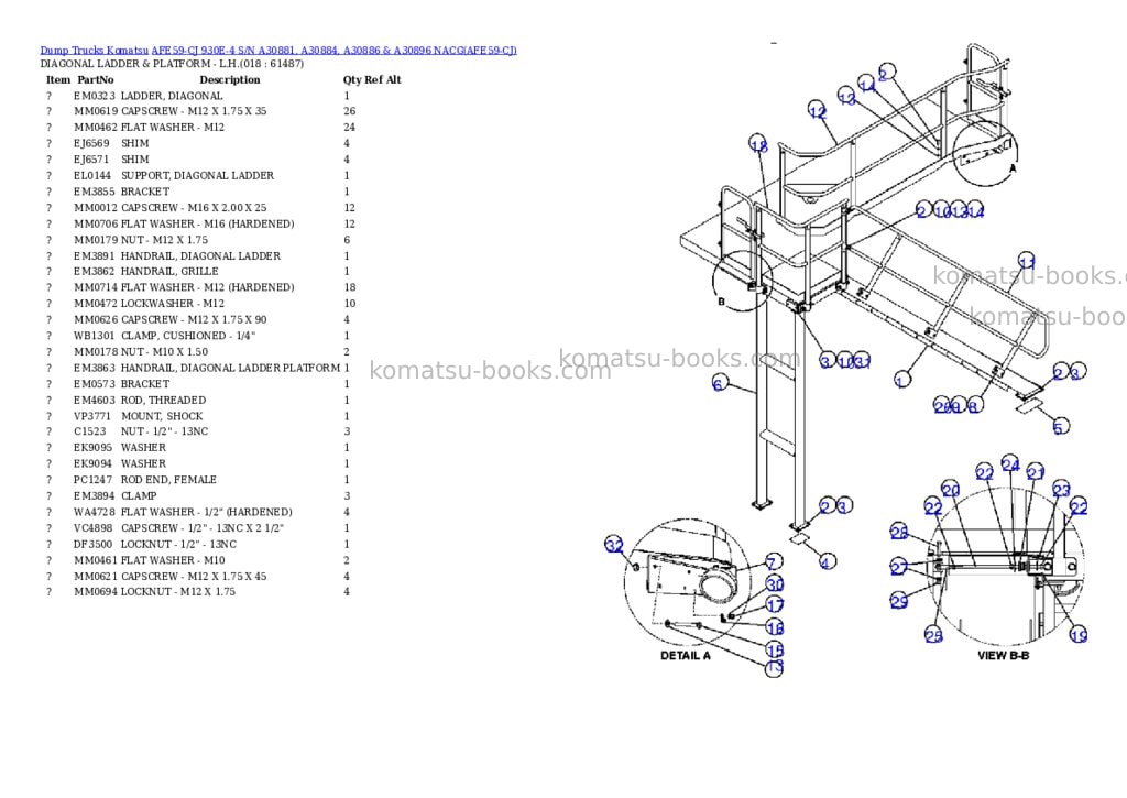 Komatsu afe59-cj 930e-4 s/n a30881, a30884, a30886 & a30896 nacg Parts catalog cover Page 9 Komatsu afe59-cj 930e-4 s/n a30881, a30884, a30886 & a30896 nacg Parts catalog cover Page 9