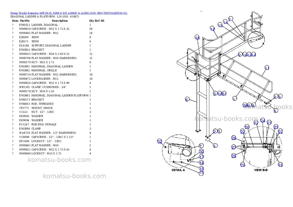 Komatsu afe59-cl 930e-4 s/n a30887 & a30913 ioc rio tinto Parts catalog cover Page 9 Komatsu afe59-cl 930e-4 s/n a30887 & a30913 ioc rio tinto Parts catalog cover Page 9
