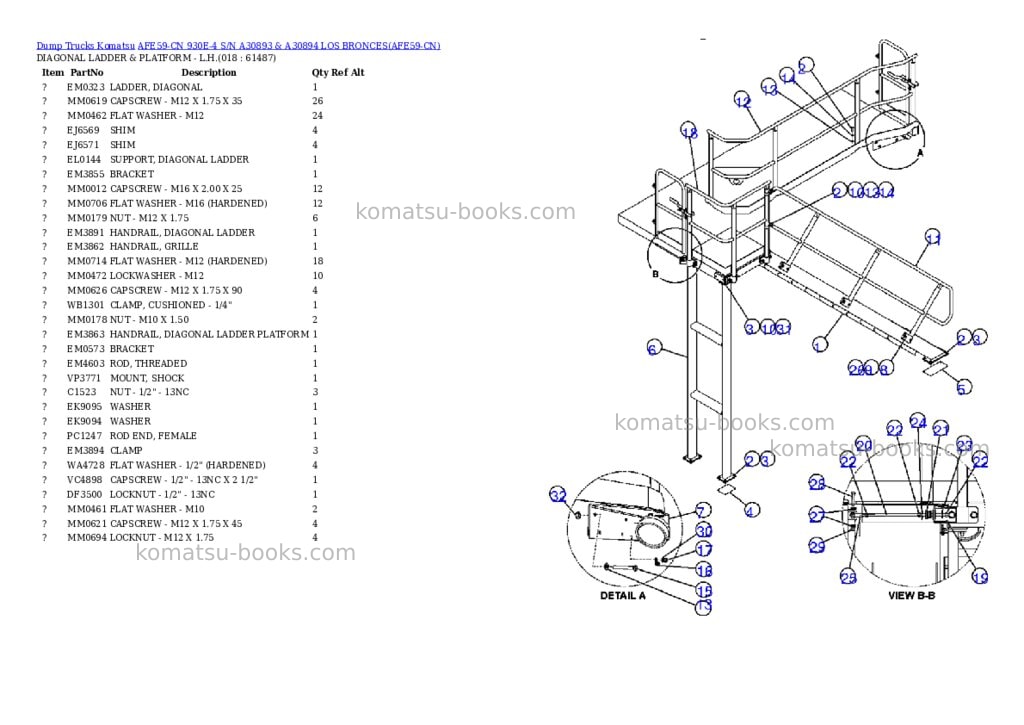 Komatsu afe59-cn 930e-4 s/n a30893 & a30894 los bronces Parts catalog cover Page 2 Komatsu afe59-cn 930e-4 s/n a30893 & a30894 los bronces Parts catalog cover Page 2