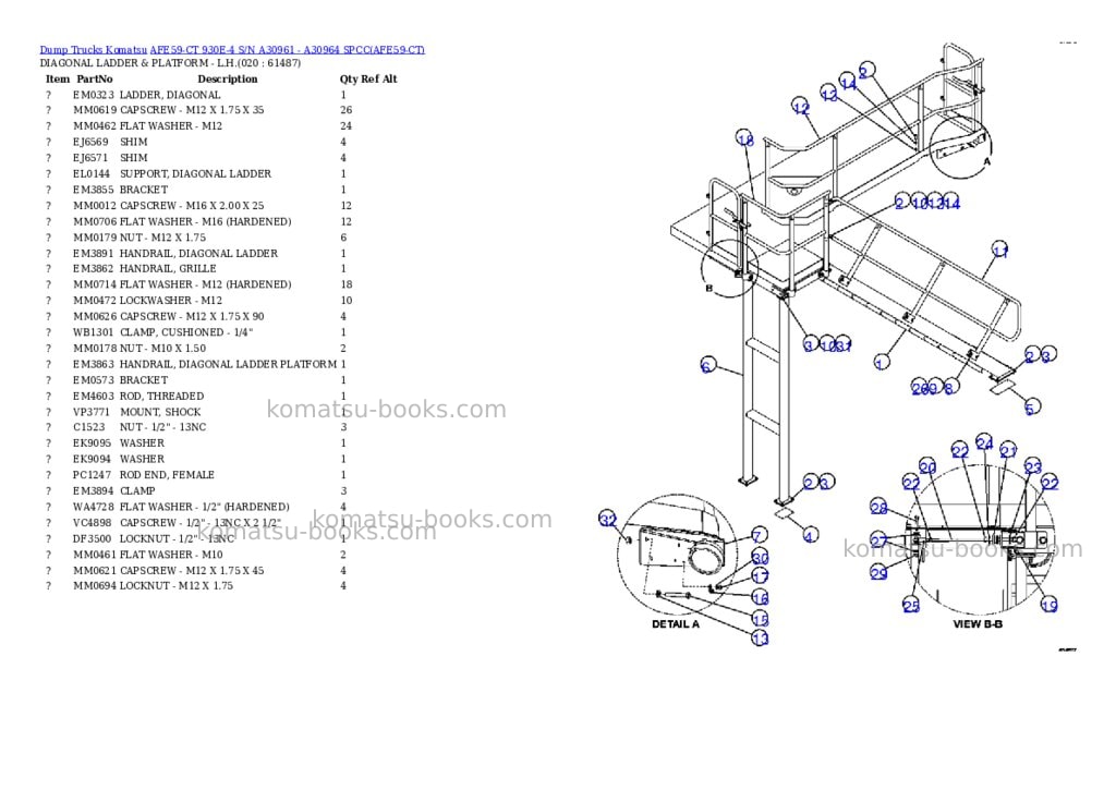 Komatsu afe59-ct 930e-4 s/n a30961 - a30964 spcc Parts catalog cover Page 10 Komatsu afe59-ct 930e-4 s/n a30961 - a30964 spcc Parts catalog cover Page 10