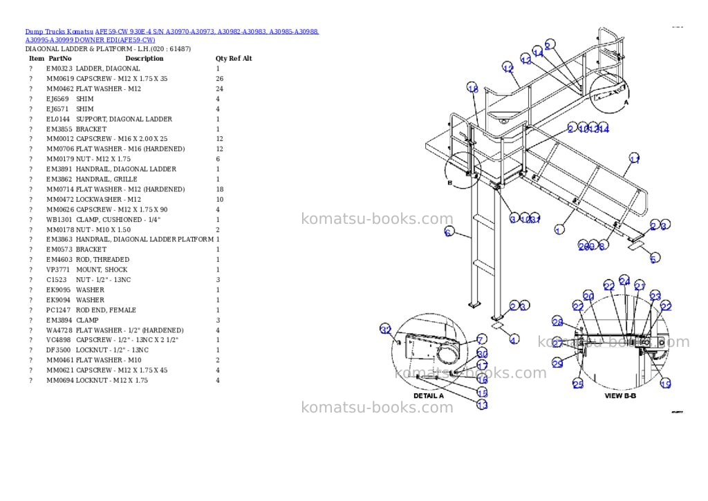 Komatsu afe59-cw 930e-4 s/n a30970-a30973, a30982-a30983, a30985-a30988, a30995-a30999 downer edi Parts catalog cover Page 10 Komatsu afe59-cw 930e-4 s/n a30970-a30973, a30982-a30983, a30985-a30988, a30995-a30999 downer edi Parts catalog cover Page 10