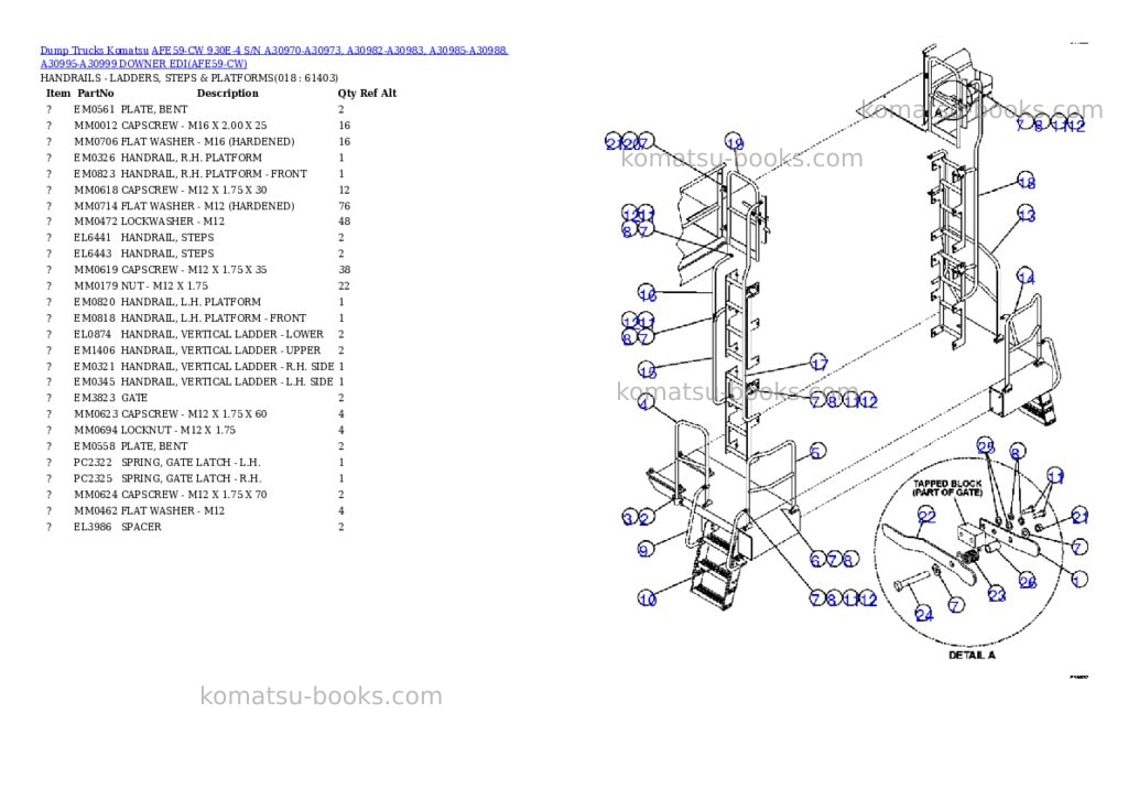 Komatsu afe59-cw 930e-4 s/n a30970-a30973, a30982-a30983, a30985-a30988, a30995-a30999 downer edi Parts catalog cover Page 9 Komatsu afe59-cw 930e-4 s/n a30970-a30973, a30982-a30983, a30985-a30988, a30995-a30999 downer edi Parts catalog cover Page 9