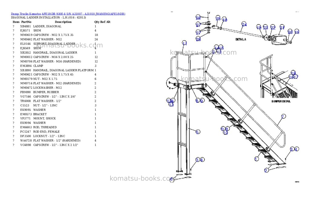 Komatsu afe59-db 930e-4 s/n a31007 - a31010 jwaneng Parts catalog cover Page 8 Komatsu afe59-db 930e-4 s/n a31007 - a31010 jwaneng Parts catalog cover Page 8