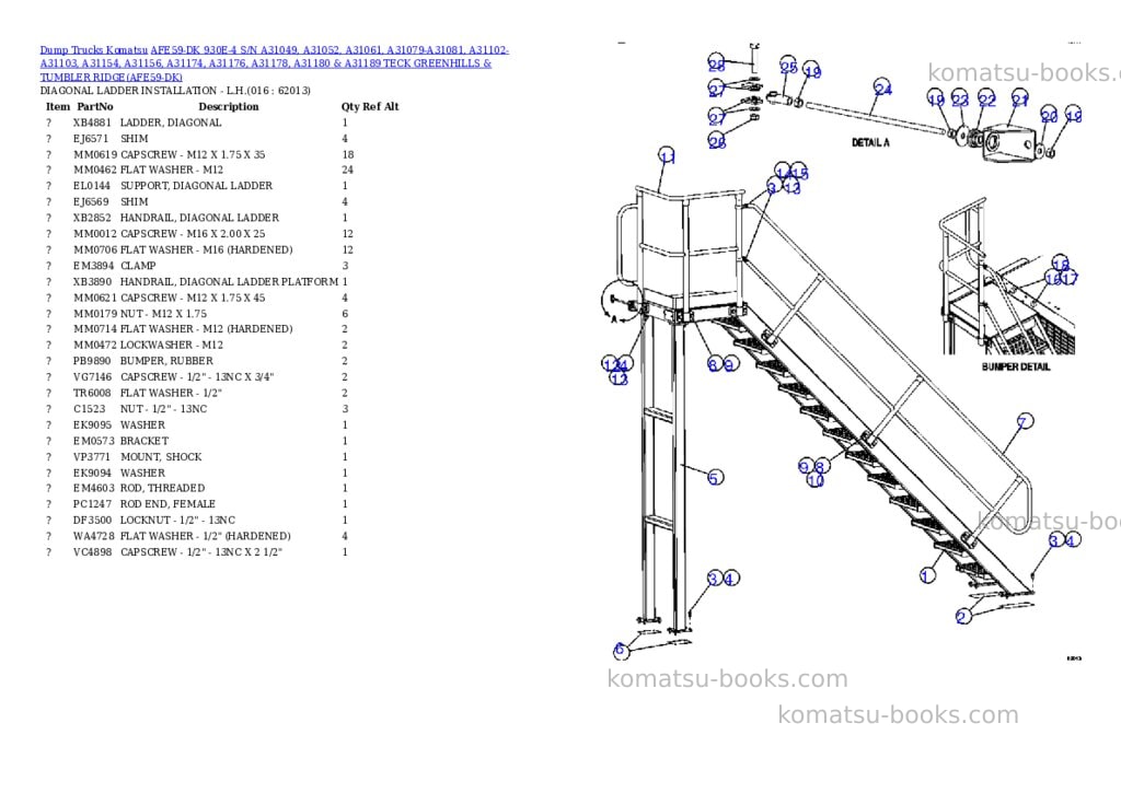 Komatsu afe59-dk 930e-4 s/n a31049, a31052, a31061, a31079-a31081, a31102-a31103, a31154, a31156, a31174, a31176, a31178, a31180 & a31189 teck greenhills & tumbler ridge Parts catalog cover Page 8 Komatsu afe59-dk 930e-4 s/n a31049, a31052, a31061, a31079-a31081, a31102-a31103, a31154, a31156, a31174, a31176, a31178, a31180 & a31189 teck greenhills & tumbler ridge Parts catalog cover Page 8