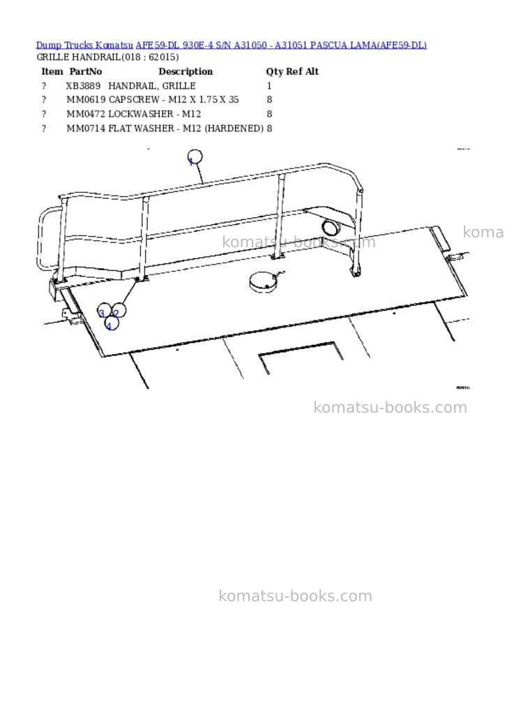 Komatsu afe59-dl 930e-4 s/n a31050 - a31051 pascua lama Parts catalog cover Page 9 Komatsu afe59-dl 930e-4 s/n a31050 - a31051 pascua lama Parts catalog cover Page 9