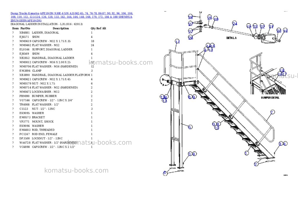 Komatsu afe59-dn 930e-4 s/n a31062-65, 74, 76-78, 86-87, 90, 92, 94, 104, 106, 108, 110, 112, 123-124, 126, 128, 133, 142, 144, 146, 148, 168, 170, 172, 184 & 188 shenhua zhungeer Parts catalog cover Page 8 Komatsu afe59-dn 930e-4 s/n a31062-65, 74, 76-78, 86-87, 90, 92, 94, 104, 106, 108, 110, 112, 123-124, 126, 128, 133, 142, 144, 146, 148, 168, 170, 172, 184 & 188 shenhua zhungeer Parts catalog cover Page 8