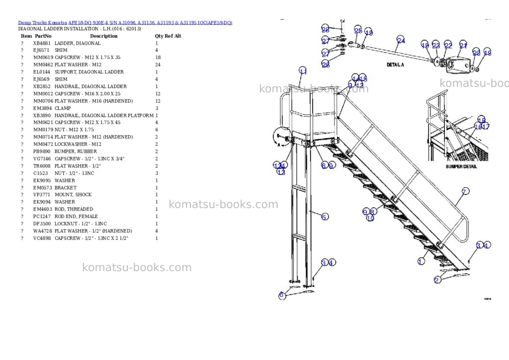 Komatsu afe59-dq 930e-4 s/n a31096, a31136, a31193 & a31195 ioc Parts catalog cover Page 8 Komatsu afe59-dq 930e-4 s/n a31096, a31136, a31193 & a31195 ioc Parts catalog cover Page 8
