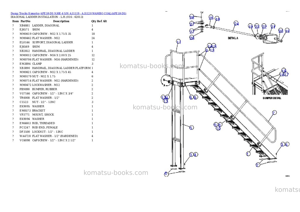 Komatsu afe59-ds 930e-4 s/n a31119 - a31120 wambo coal Parts catalog cover Page 8