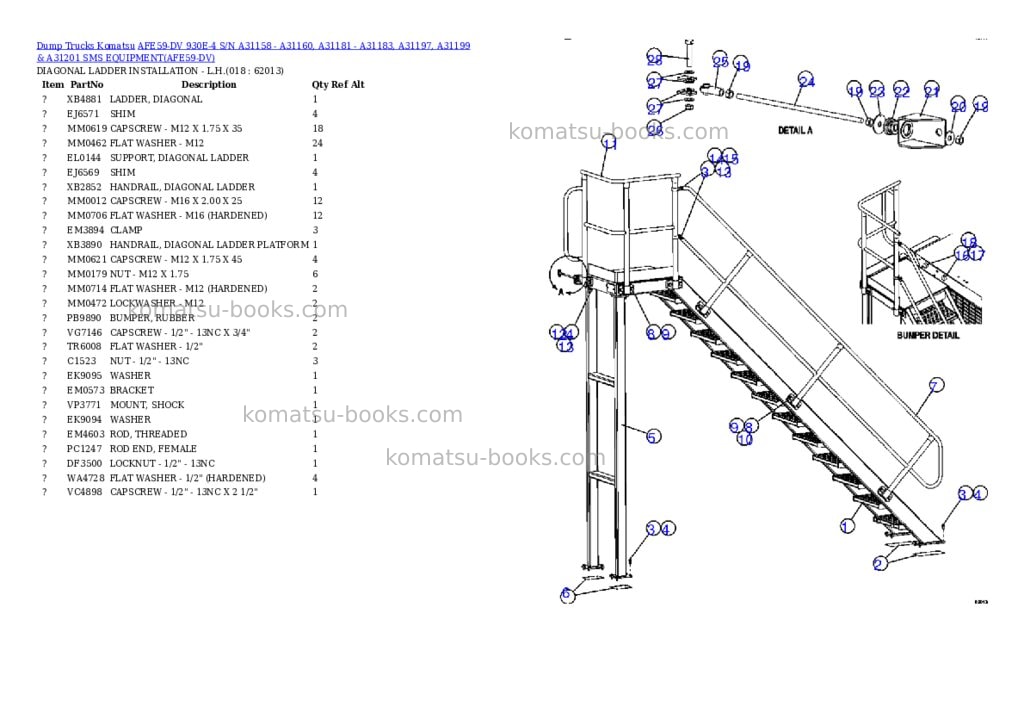 Komatsu afe59-dv 930e-4 s/n a31158 - a31160, a31181 - a31183, a31197, a31199 & a31201 sms equipment Parts catalog cover Page 9