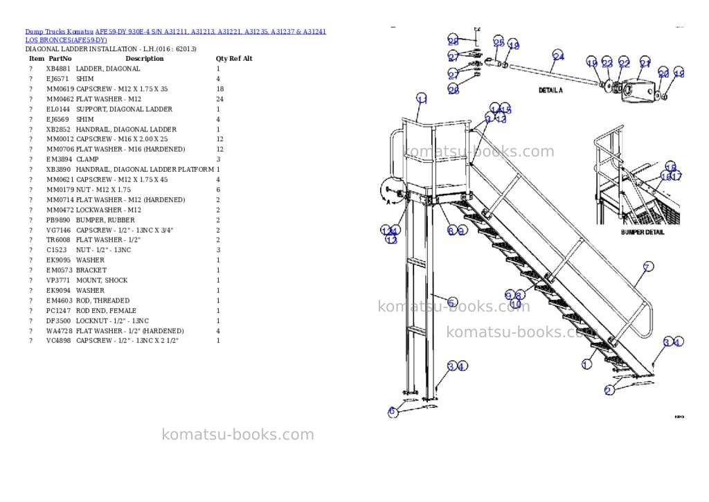 Komatsu afe59-dy 930e-4 s/n a31211, a31213, a31221, a31235, a31237 & a31241 los bronces Parts catalog cover Page 8 Komatsu afe59-dy 930e-4 s/n a31211, a31213, a31221, a31235, a31237 & a31241 los bronces Parts catalog cover Page 8