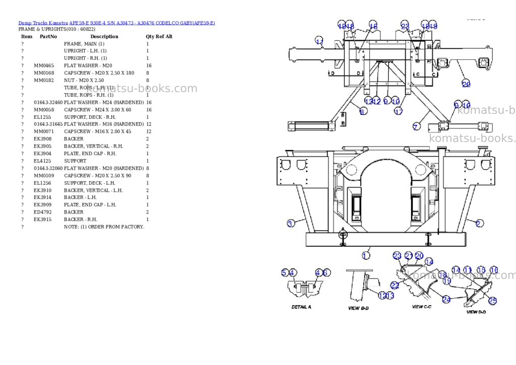 Komatsu afe59-e 930e-4 s/n a30473 - a30476 codelco gaby Parts catalog cover Page 5 Komatsu afe59-e 930e-4 s/n a30473 - a30476 codelco gaby Parts catalog cover Page 5