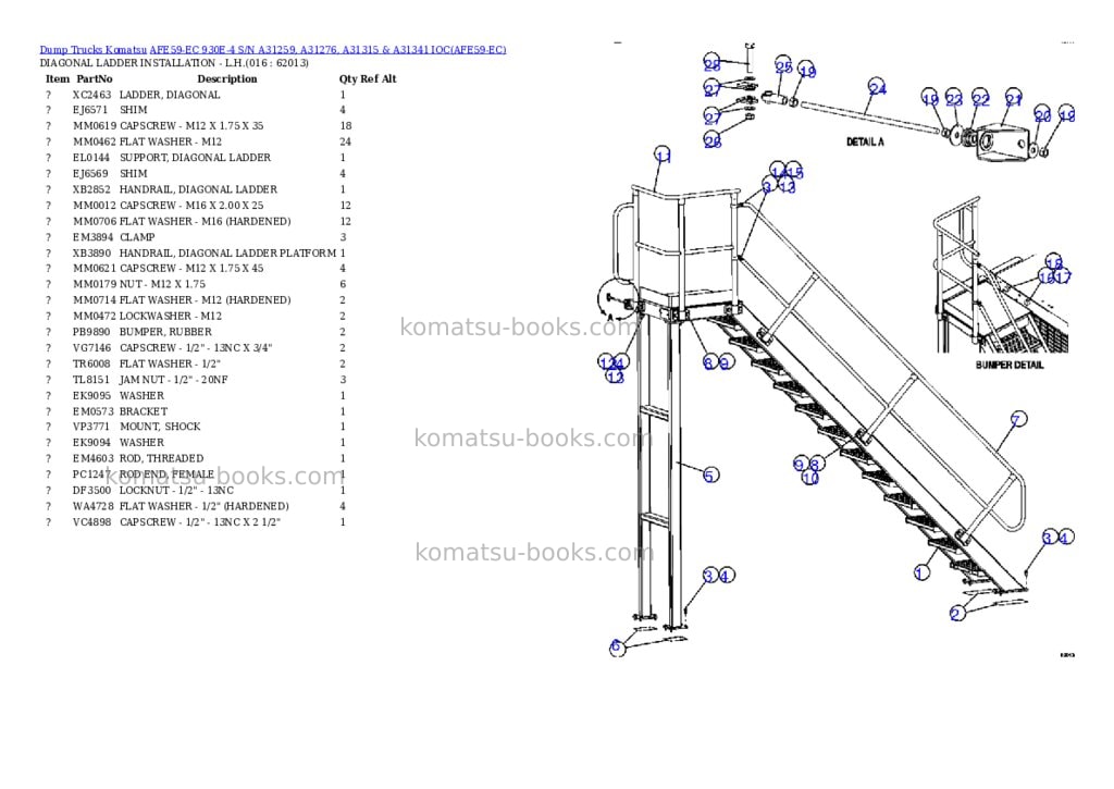 Komatsu afe59-ec 930e-4 s/n a31259, a31276, a31315 & a31341 ioc Parts catalog cover Page 8 Komatsu afe59-ec 930e-4 s/n a31259, a31276, a31315 & a31341 ioc Parts catalog cover Page 8