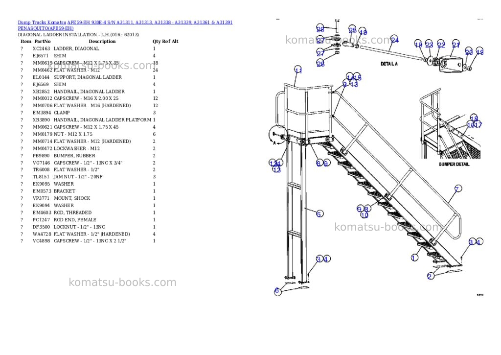 Komatsu afe59-eh 930e-4 s/n a31311, a31313, a31338 - a31339, a31361 & a31391 penasquito Parts catalog cover Page 8 Komatsu afe59-eh 930e-4 s/n a31311, a31313, a31338 - a31339, a31361 & a31391 penasquito Parts catalog cover Page 8
