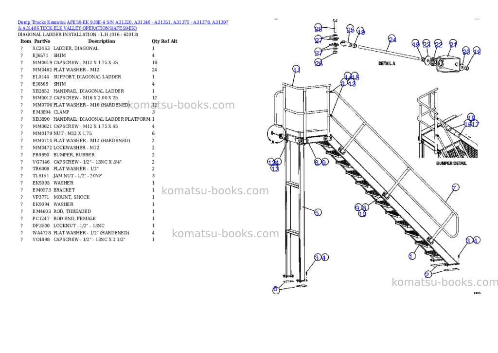 Komatsu afe59-ek 930e-4 s/n a31320, a31349 - a31351, a31375 - a31378, a31397 & a31406 teck elk valley operations Parts catalog cover Page 8
