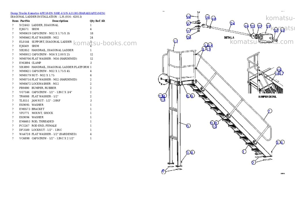 Komatsu afe59-en 930e-4 s/n a31385 ibaraki Parts catalog cover Page 8 Komatsu afe59-en 930e-4 s/n a31385 ibaraki Parts catalog cover Page 8