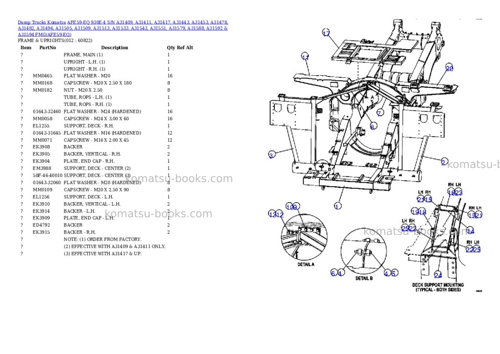 Komatsu afe59-eq 930e-4 s/n a31409, a31411, a31417, a31443, a31453, a31478, a31482, a31496, a31505, a31509, a31513, a31533, a31543, a31551, a31579, a31588, a31592 & a31594 fmg Parts catalog cover Page 6 Komatsu afe59-eq 930e-4 s/n a31409, a31411, a31417, a31443, a31453, a31478, a31482, a31496, a31505, a31509, a31513, a31533, a31543, a31551, a31579, a31588, a31592 & a31594 fmg Parts catalog cover Page 6