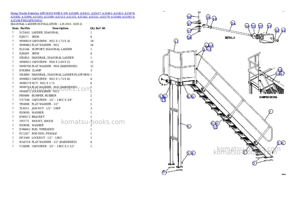 Komatsu afe59-eq 930e-4 s/n a31409, a31411, a31417, a31443, a31453, a31478, a31482, a31496, a31505, a31509, a31513, a31533, a31543, a31551, a31579, a31588, a31592 & a31594 fmg Parts catalog cover Page 8 Komatsu afe59-eq 930e-4 s/n a31409, a31411, a31417, a31443, a31453, a31478, a31482, a31496, a31505, a31509, a31513, a31533, a31543, a31551, a31579, a31588, a31592 & a31594 fmg Parts catalog cover Page 8