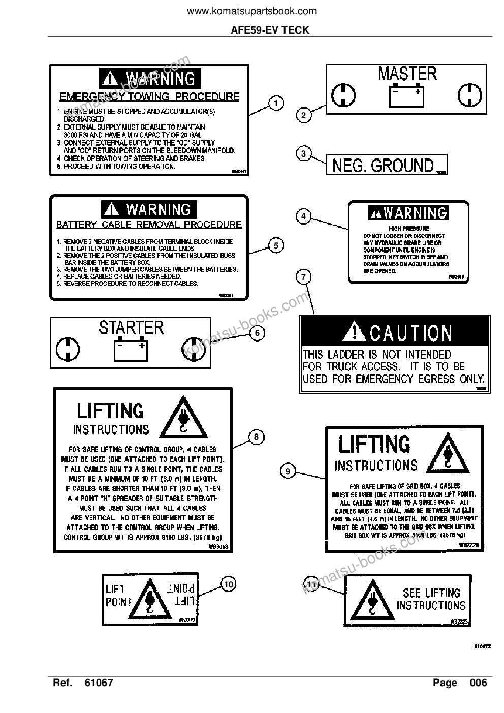 Komatsu afe59-ev 930e-4 s/n a31436 - a31437, a31461, a31465, a31469 - a31470, a31511, a31569, a31571 & a31573 teck - fording river, greenhills, evo & qco Catálogo de piezas cover Page 8