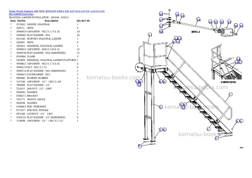 Komatsu afe59-fp 930e-4 s/n a31735 & a31750 - a31751 los pelambres Parts catalog cover Page 9 Komatsu afe59-fp 930e-4 s/n a31735 & a31750 - a31751 los pelambres Parts catalog cover Page 9