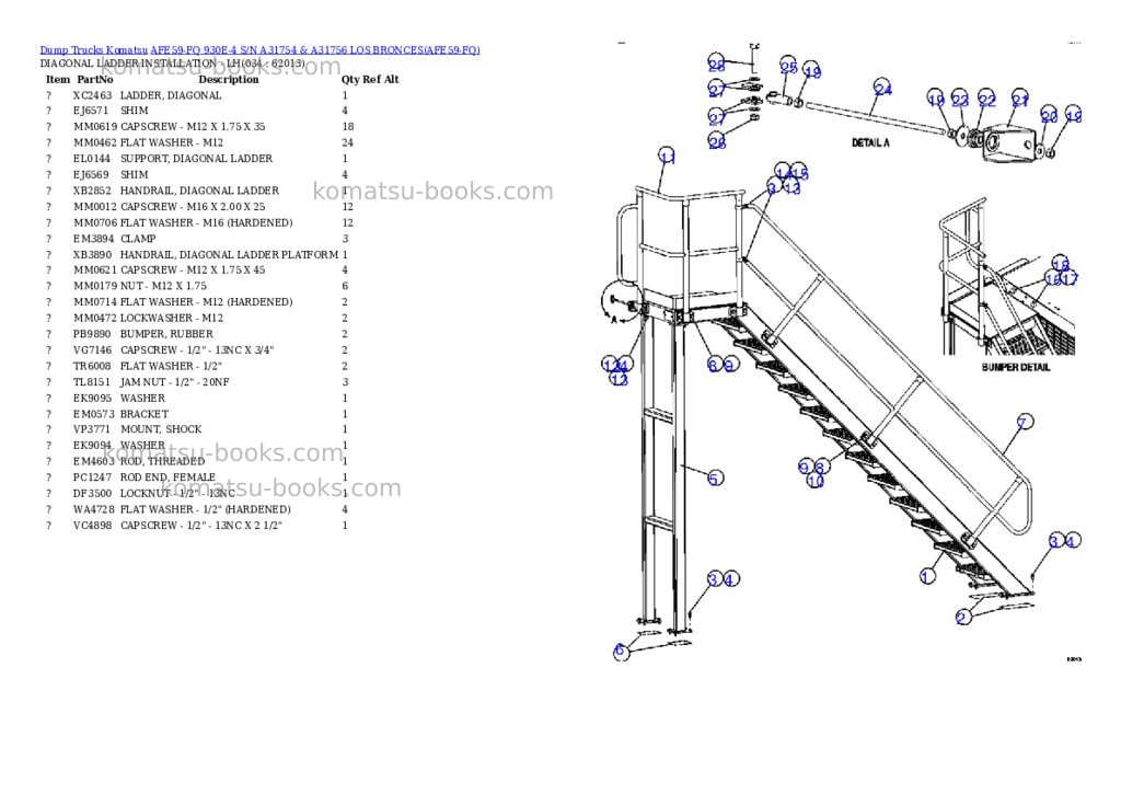Komatsu afe59-fq 930e-4 s/n a31754 & a31756 los bronces Parts catalog cover Page 9 Komatsu afe59-fq 930e-4 s/n a31754 & a31756 los bronces Parts catalog cover Page 9