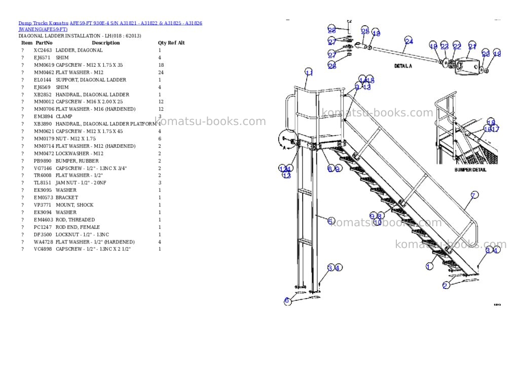 Komatsu afe59-ft 930e-4 s/n a31821 - a31822 & a31825 - a31826 jwaneng Parts catalog cover Page 9 Komatsu afe59-ft 930e-4 s/n a31821 - a31822 & a31825 - a31826 jwaneng Parts catalog cover Page 9